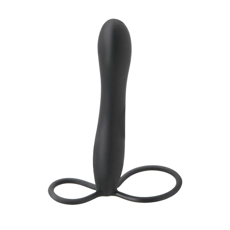 FETISH FANTASY ELITE - FETISH FANTASY ELITE DOUBLE TROUBLE DILDO CON CORREA NEGRO