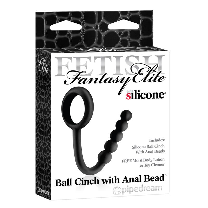 FETISH FANTASY ELITE - FETISH FANTASY ELITE PERLAS ANALES CON ANILLO TESTICULAR NEGRO