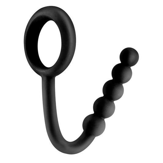 FETISH FANTASY ELITE - FETISH FANTASY ELITE PERLAS ANALES CON ANILLO TESTICULAR NEGRO