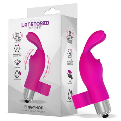 LATETOBED - FINGYHOP BALA VIBRADORA CON CONEJITO SILICONA ROSA