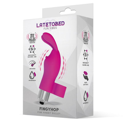 LATETOBED - FINGYHOP BALA VIBRADORA CON CONEJITO SILICONA ROSA