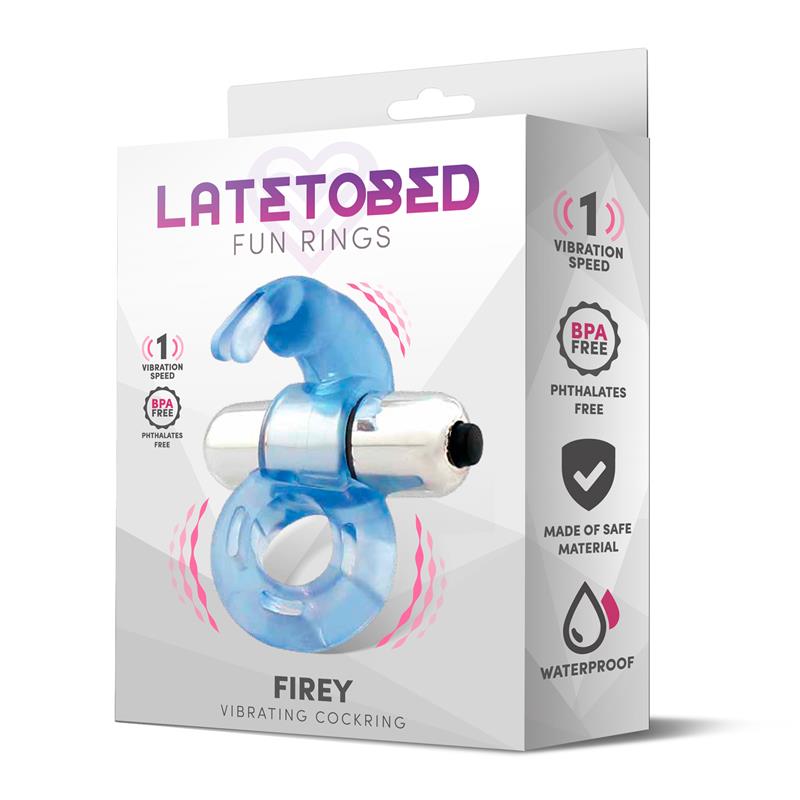 LATETOBED - FIREY ANILLO VIBRADOR CON CONEJITO AZUL