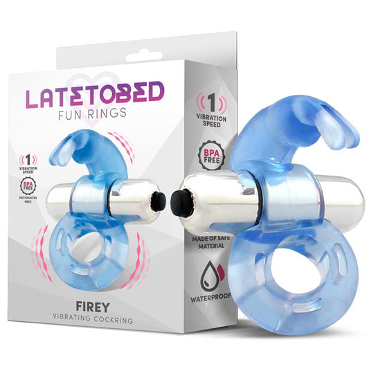 LATETOBED - FIREY ANILLO VIBRADOR CON CONEJITO AZUL