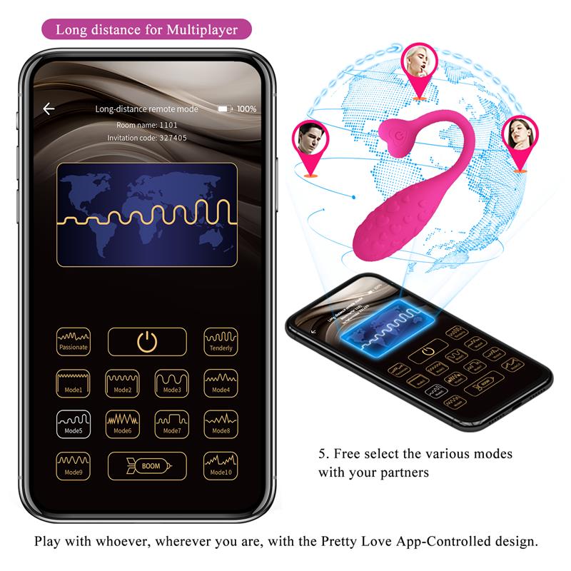 PRETTYLOVE - FISHERMAN HUEVO VIBRADOR CON APP