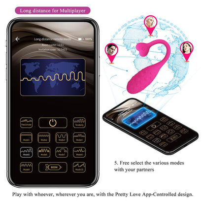 PRETTYLOVE - FISHERMAN HUEVO VIBRADOR CON APP