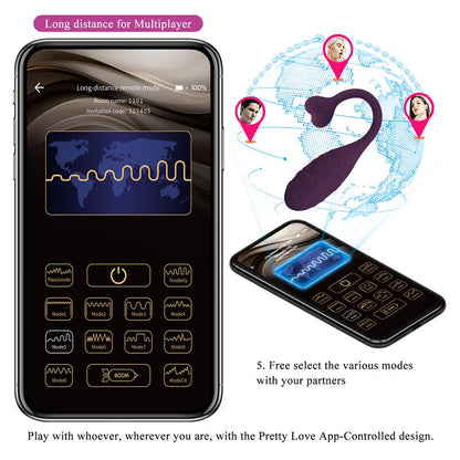 PRETTYLOVE - FISHERMAN HUEVO VIBRADOR CON APP