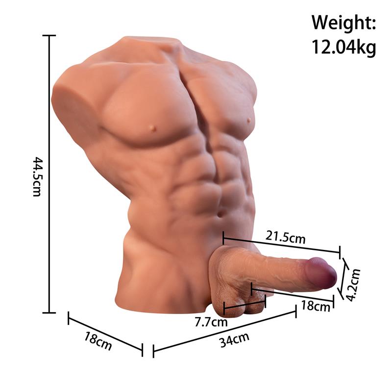 XISE - FITTER TORSO CON DILDO DESMONTABLE, THRUSTING Y APP 11.6 KG