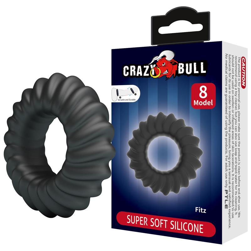 CRAZY BULL - FITZ ANILLO PARA EL PENE SILICONA MOD 8