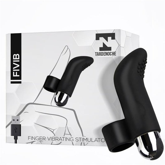 TARDENOCHE - FIVIB ESTIMULADOR DE DEDO USB SILICONA NEGRO