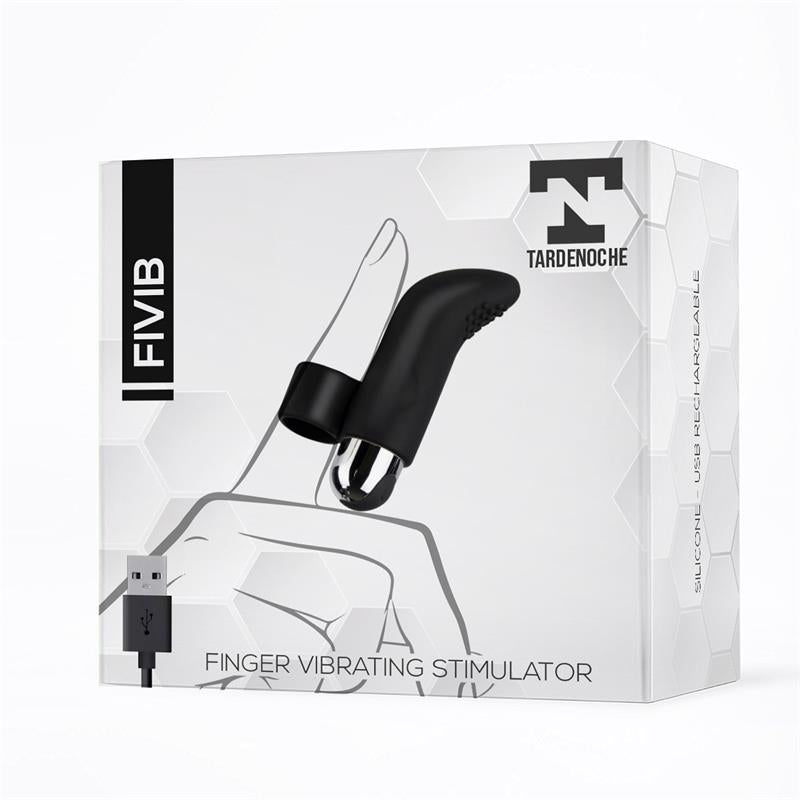 TARDENOCHE - FIVIB ESTIMULADOR DE DEDO USB SILICONA NEGRO