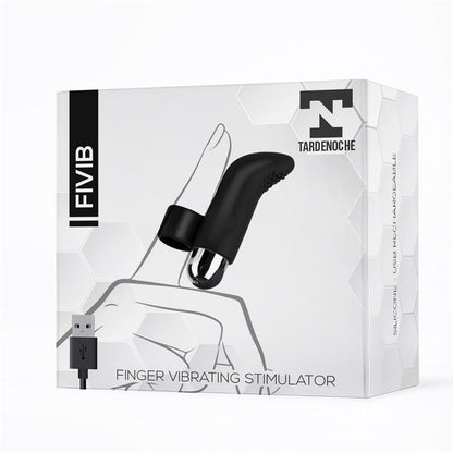 TARDENOCHE - FIVIB ESTIMULADOR DE DEDO USB SILICONA NEGRO