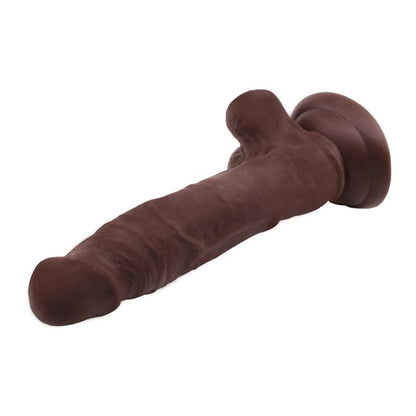 CHISA - FLATTERER DILDO DUAL DENSITY MARRÓN 18.6CM