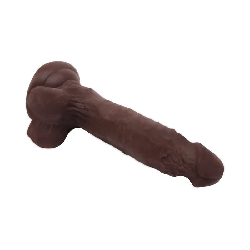 CHISA - FLATTERER DILDO DUAL DENSITY MARRÓN 18.6CM