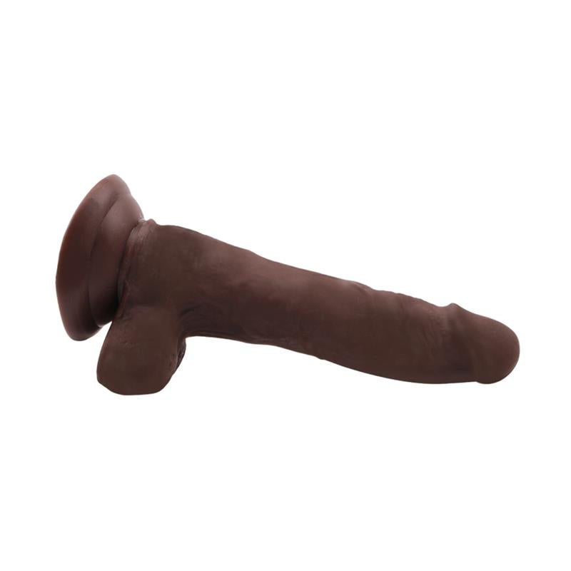 CHISA - FLATTERER DILDO DUAL DENSITY MARRÓN 18.6CM