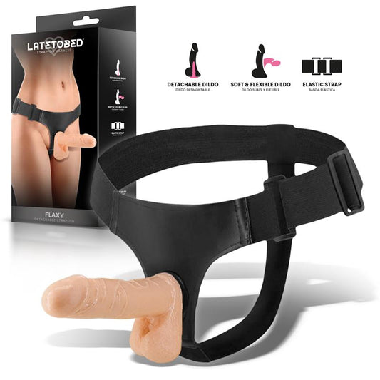 HARNESS COLLECTION LATETOBED - FLAXY ARNÉS CON DILDO FLEXIBLE DESMONTABLE