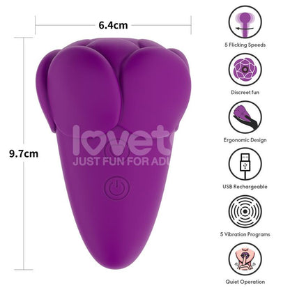 LOVETOY - FLICKER ESTIMULADOR CON FLICKING PÚRPURA