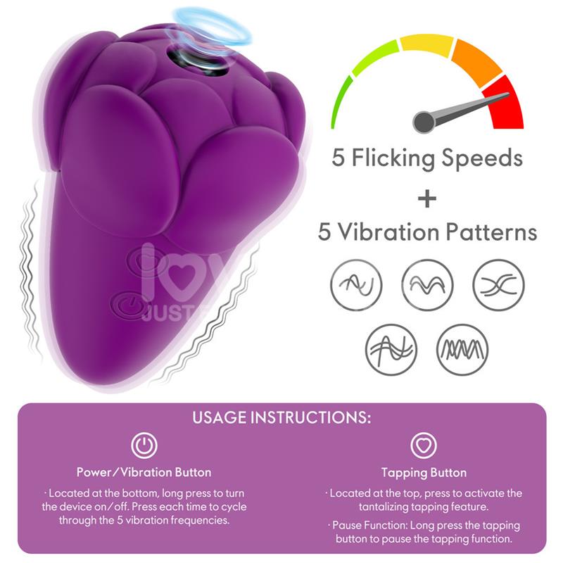 LOVETOY - FLICKER ESTIMULADOR CON FLICKING PÚRPURA