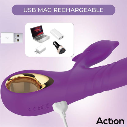 ACTION - FLIPER VIBRADOR CON THRUSTING Y DOBLE PULSACIÓN 3 MOTORES