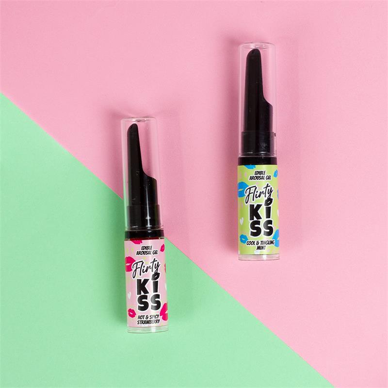 SECRET PLAY - FLIRTY KISS GELES PARA SEXO ORAL FRESA Y MENTA 2X8GR