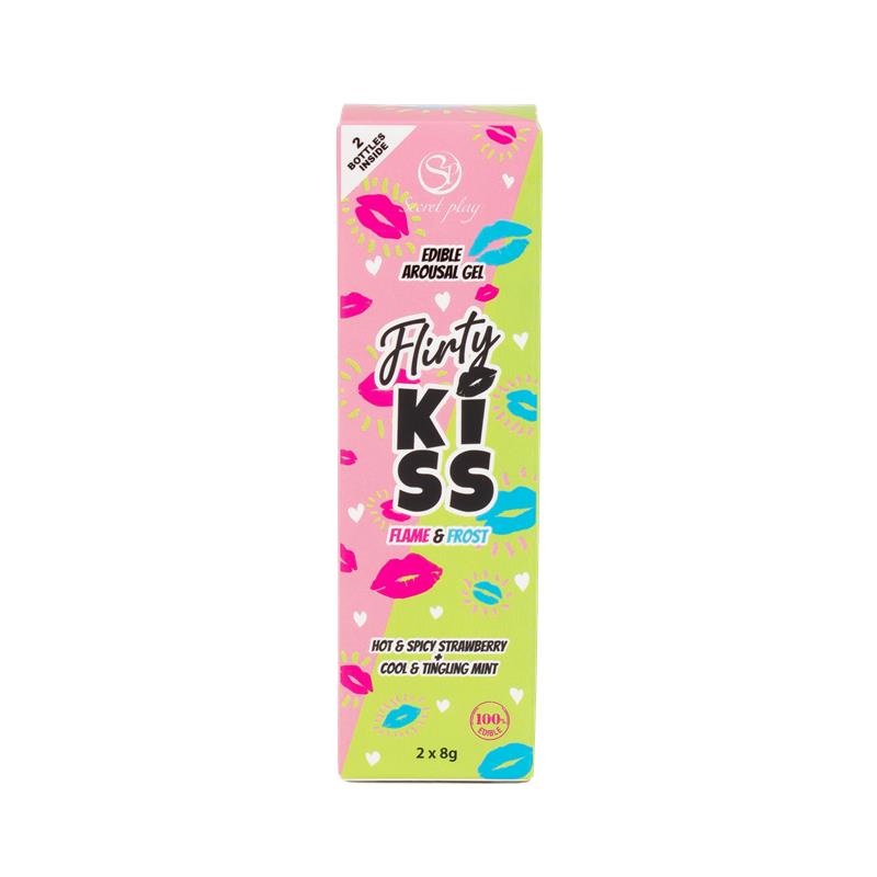 SECRET PLAY - FLIRTY KISS GELES PARA SEXO ORAL FRESA Y MENTA 2X8GR