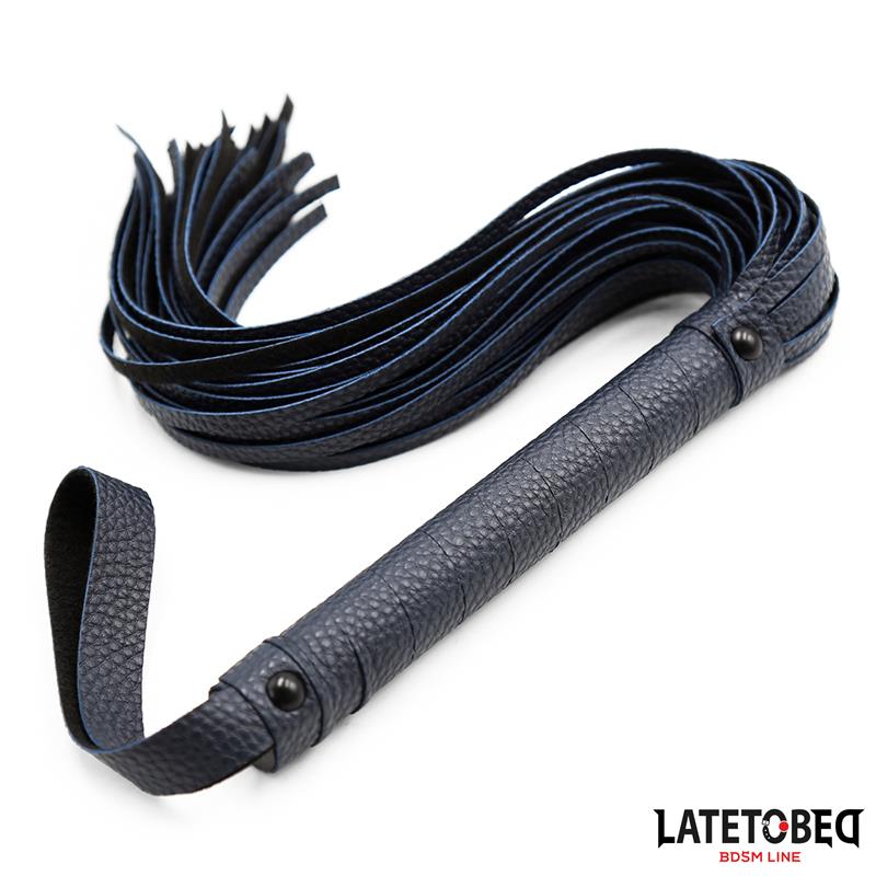 LATETOBED BDSM LINE - FLOGGER AZUL OSCURO 43.5CM