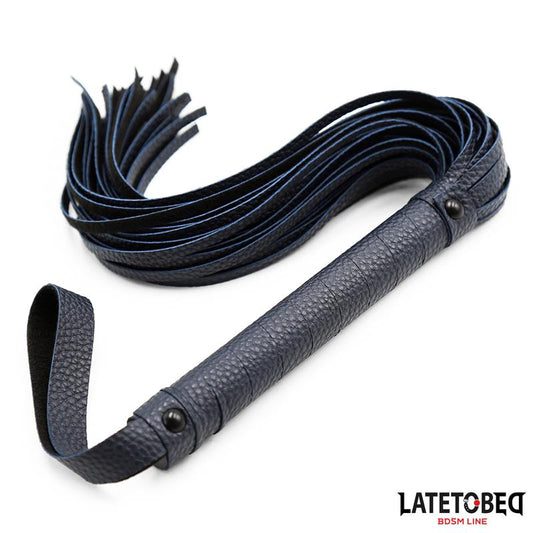 LATETOBED BDSM LINE - FLOGGER AZUL OSCURO 43.5CM