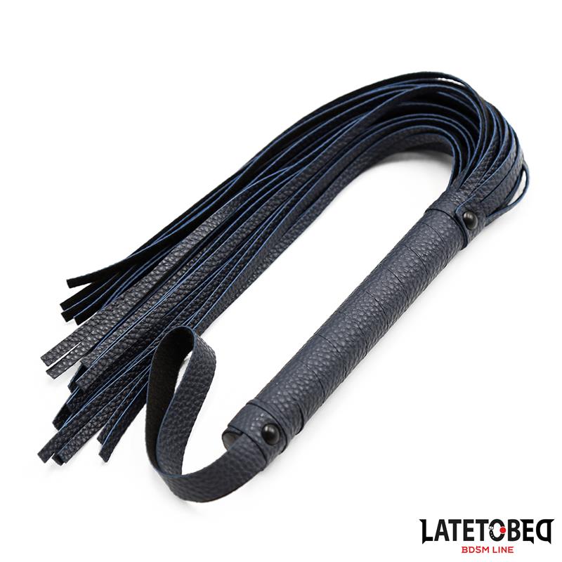 LATETOBED BDSM LINE - FLOGGER AZUL OSCURO 43.5CM