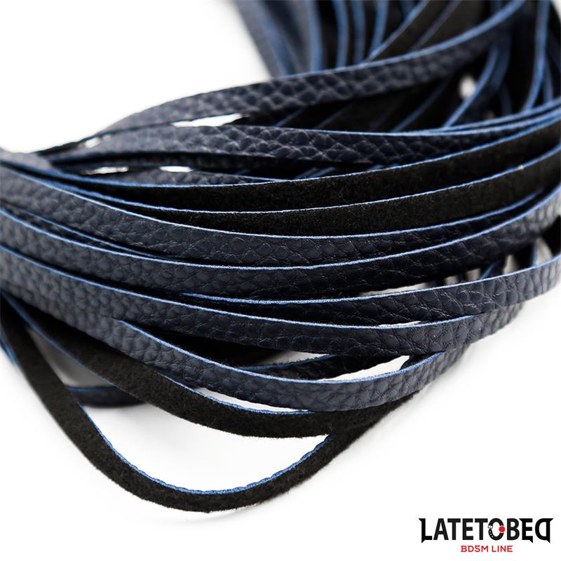 LATETOBED BDSM LINE - FLOGGER AZUL OSCURO 43.5CM