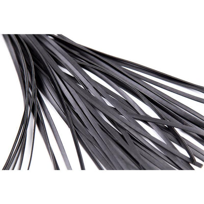 LATETOBED BDSM LINE - FLOGGER CON MANGO BRILLANTE 44 CM NEGRO