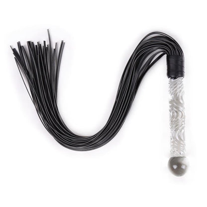 LATETOBED BDSM LINE - FLOGGER CON MANGO DE CRISTAL 70 CM