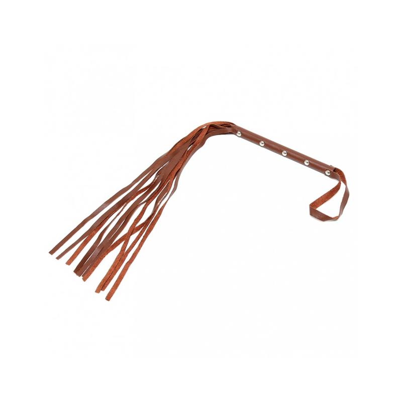 BONDAGE PLAY - FLOGGER CUERO MARRÓN 62CM