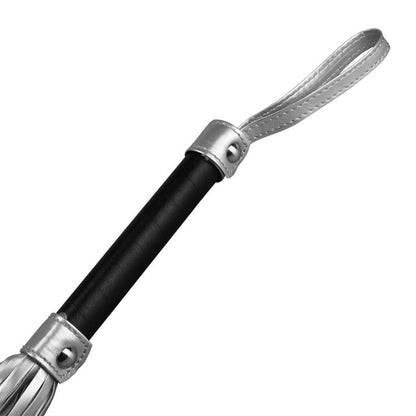LOVETOY - FLOGGER CUERO SINTÉTICO PLATEADO Y NEGRO