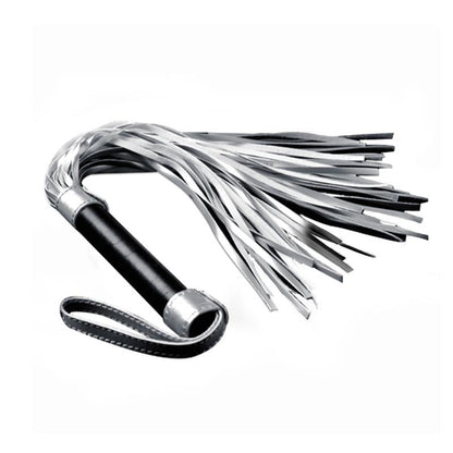 LOVETOY - FLOGGER CUERO SINTÉTICO PLATEADO Y NEGRO