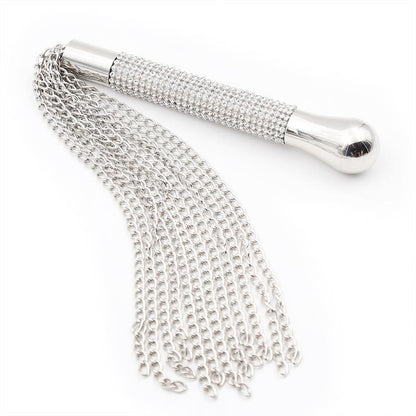 LATETOBED BDSM LINE - FLOGGER DE CADENAS CON MANGO CON BRILLANTES