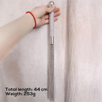 LATETOBED BDSM LINE - FLOGGER DE CADENAS CON MANGO CON BRILLANTES