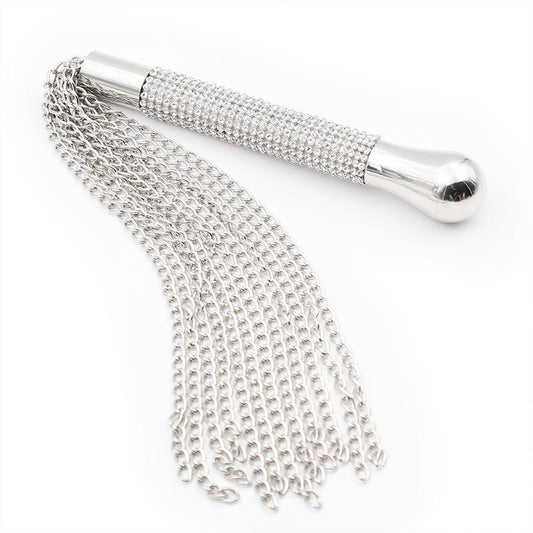 LATETOBED BDSM LINE - FLOGGER DE CADENAS CON MANGO CON BRILLANTES