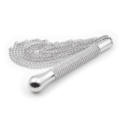 LATETOBED BDSM LINE - FLOGGER DE CADENAS CON MANGO CON BRILLANTES