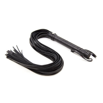 LATETOBED BDSM LINE - FLOGGER MANGO DE METAL 69 CM NEGRO