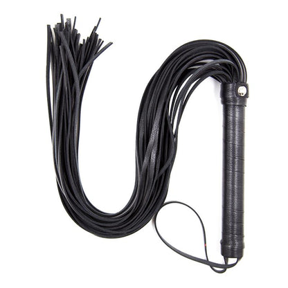 LATETOBED BDSM LINE - FLOGGER MANGO DE METAL 69 CM NEGRO