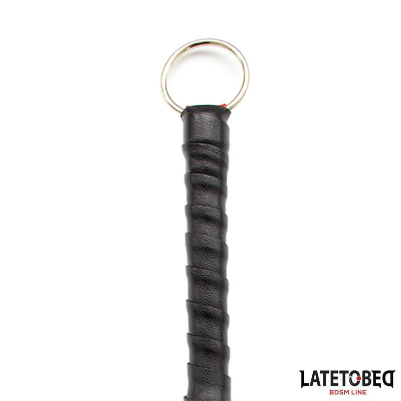 LATETOBED BDSM LINE - FLOGGER MINI ROJO Y NEGRO 28CM