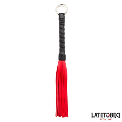 LATETOBED BDSM LINE - FLOGGER MINI ROJO Y NEGRO 28CM