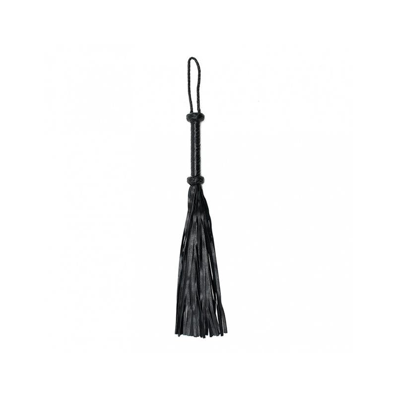 BONDAGE PLAY - FLOGGER TRENZADO CUERO NEGRO