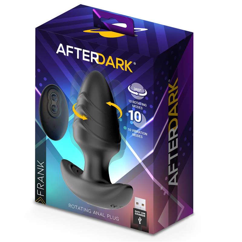 AFTERDARK - FRANK PLUG ANAL CON VIBRACIÓN Y ROTACIÓN 360º Y CONTROL REMOTO
