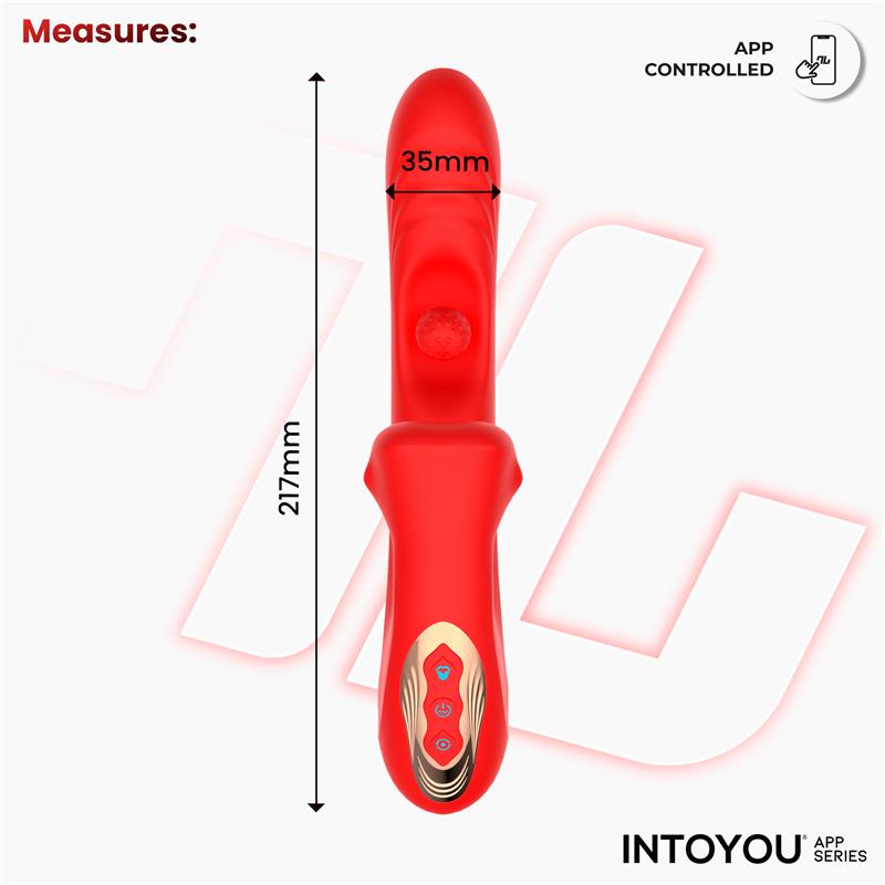INTOYOU APP SERIES - FRANKY VIBRADOR CON BITING Y BOLA ROTATIVA CON APP