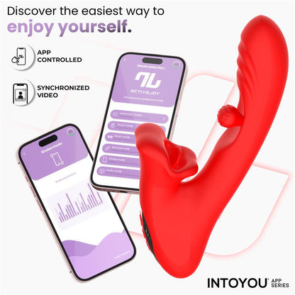 INTOYOU APP SERIES - FRANKY VIBRADOR CON BITING Y BOLA ROTATIVA CON APP
