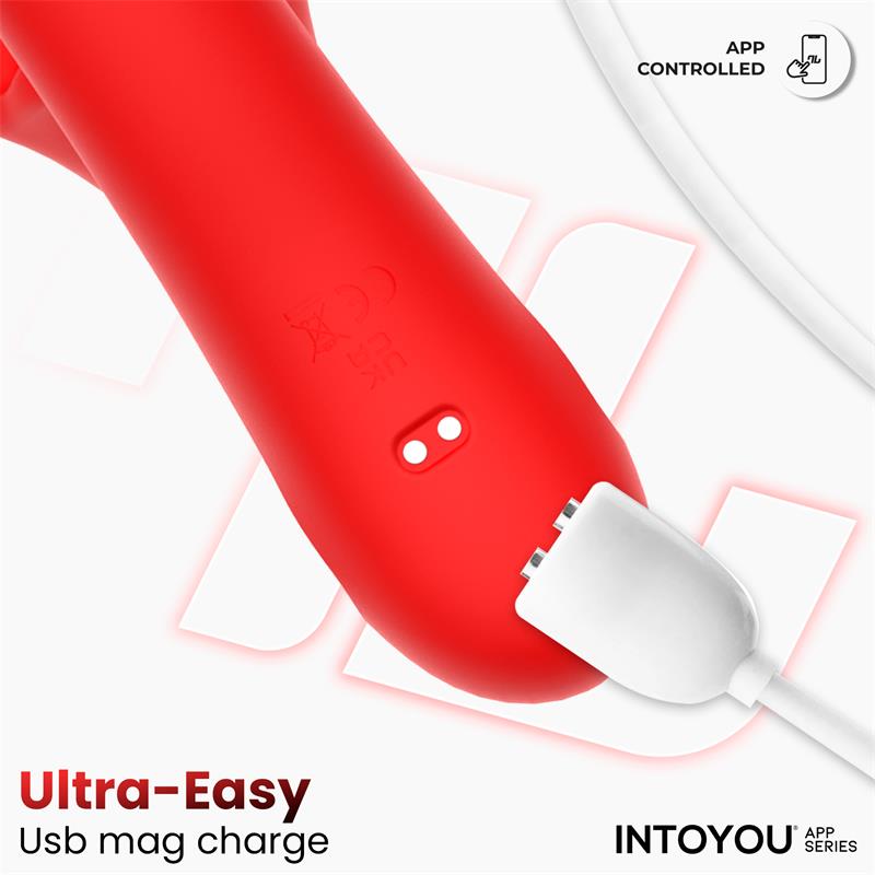 INTOYOU APP SERIES - FRANKY VIBRADOR CON BITING Y BOLA ROTATIVA CON APP