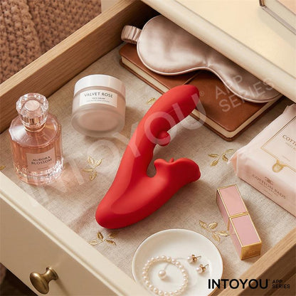 INTOYOU APP SERIES - FRANKY VIBRADOR CON BITING Y BOLA ROTATIVA CON APP