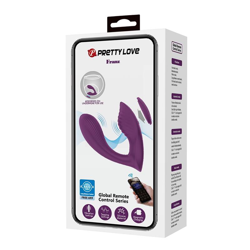 PRETTYLOVE - FRANZ VIBRADOR CON ESTIMULADOR DE BRAGUITA Y APP