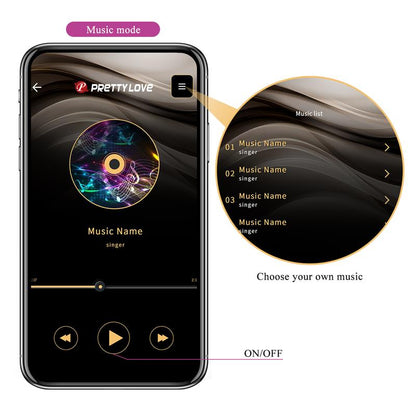 PRETTYLOVE - FRANZ VIBRADOR CON ESTIMULADOR DE BRAGUITA Y APP
