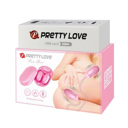 PRETTYLOVE - FUN BOX BALAS VIBRADORAS CON CONTROL REMOTO ROSA